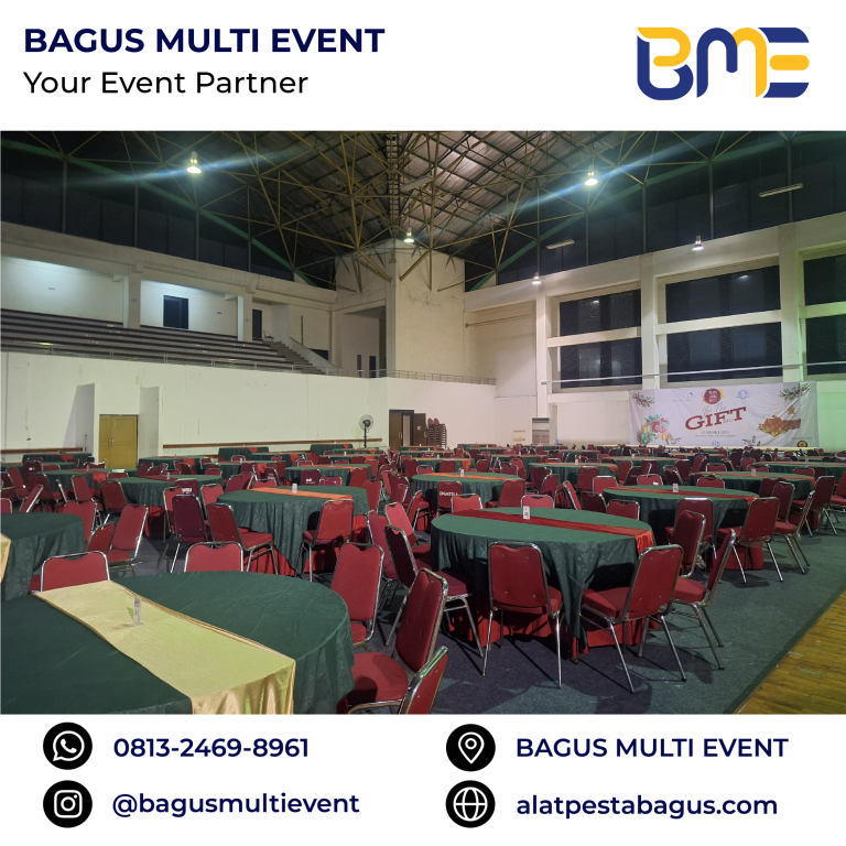 sewa meja bulat d120 cm + cover jakarta bagus multi event