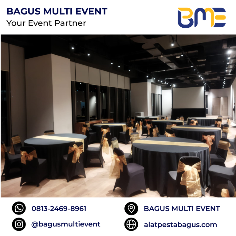 sewa meja bulat d160 cm + cover jakarta bagus multi event