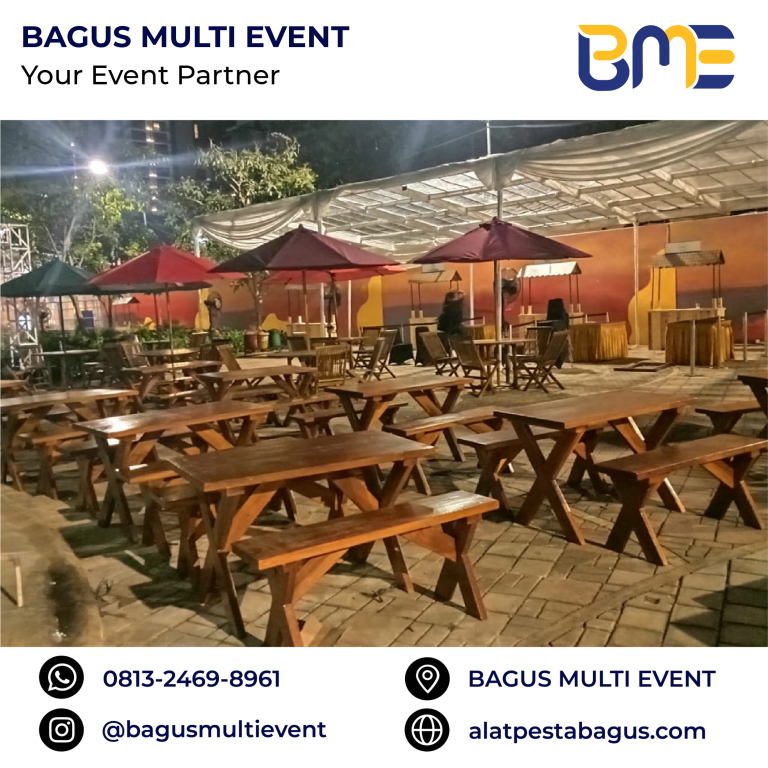 sewa meja kursi taman 2 in 1 jakarta bagus multi event