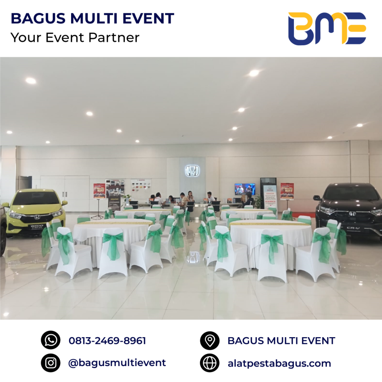 sewa meja bulat d180 cm + cover jakarta bagus multi event
