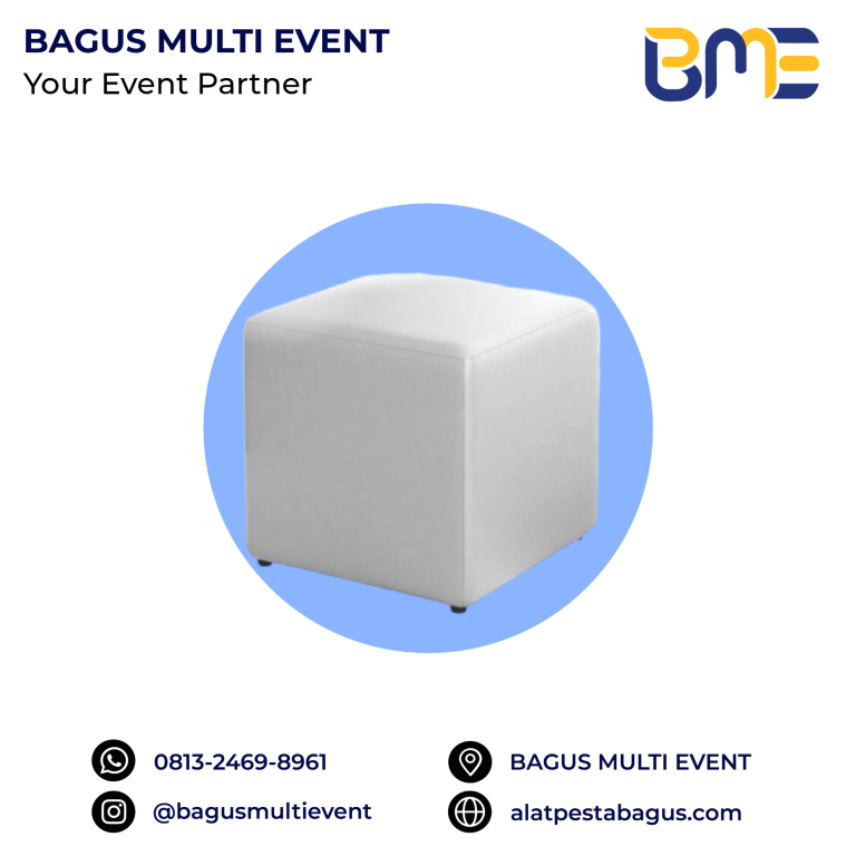sewa alat pesta kursi puff putih hitam single double jakarta bagus multi event