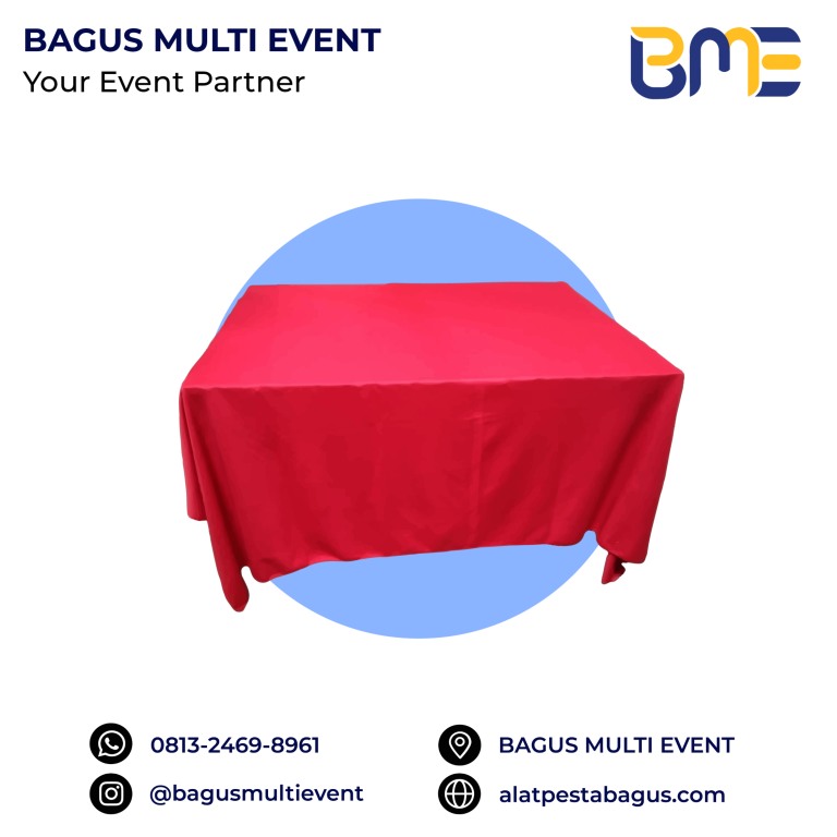 sewa meja kotak + cover tebar jakarta bagus multi event