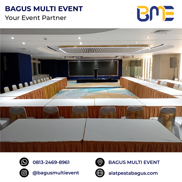 sewa meja kotak 120 x 80 cm + cover skirting jakarta bagus multi event