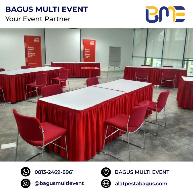sewa meja kotak 120 x 80 cm + cover skirting jakarta bagus multi event
