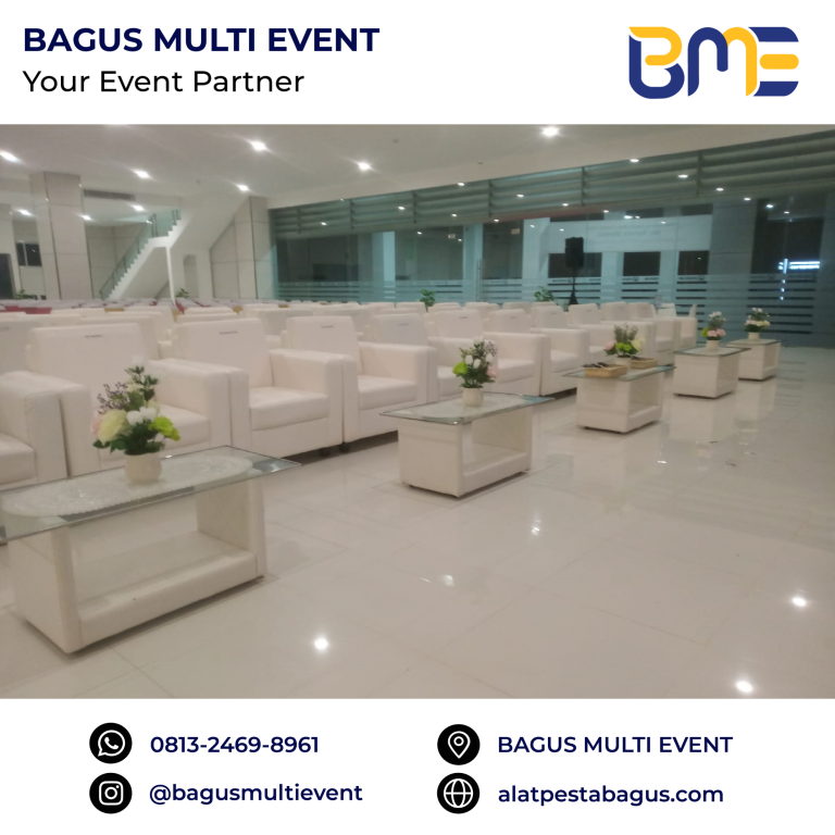 sewa alat pesta sofa vip putih single double triple jakarta bagus multi event