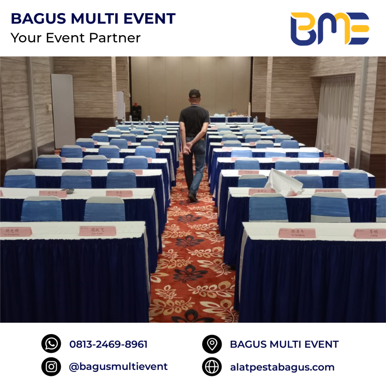 sewa meja kotak ibm + cover skirting jakarta bagus multi event