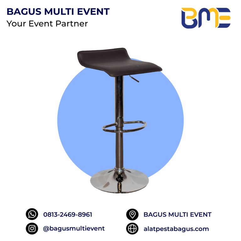 sewa alat pesta kursi barstool hitam jakarta bagus multi event