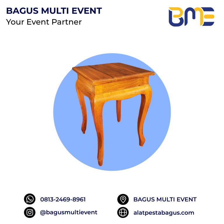 sewa meja sudut kayu jakarta bagus multi event
