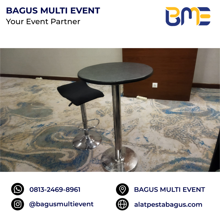 sewa meja barstool kulit putih dan hitam jakarta bagus multi event