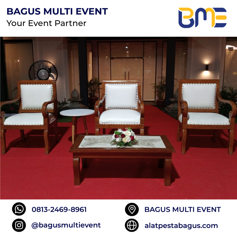 sewa meja vip kayu dan taplak jakarta bagus multi event