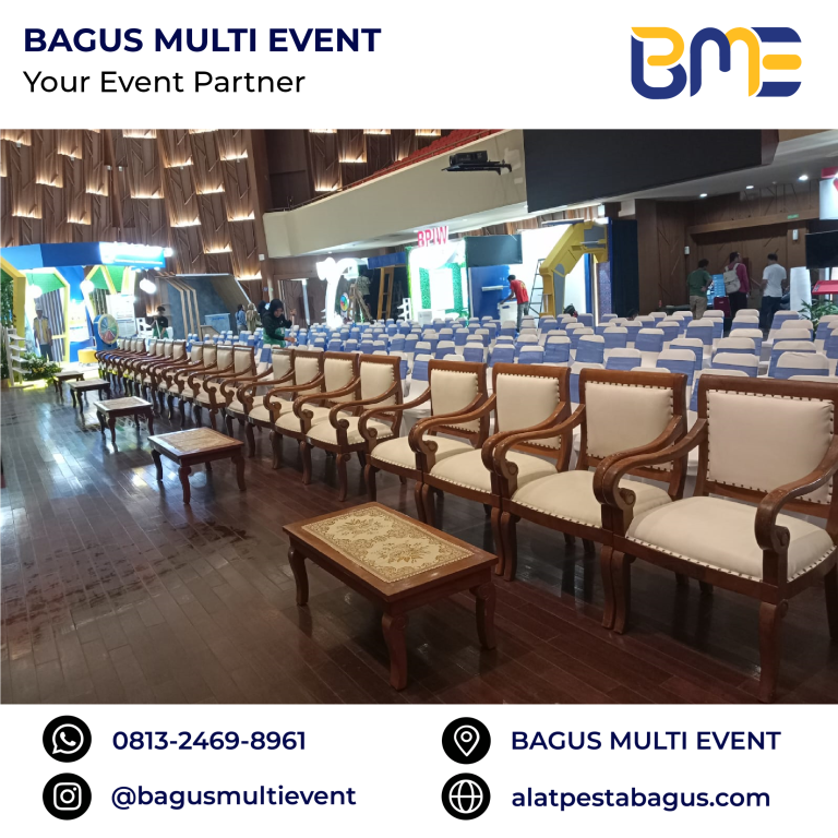 sewa meja vip kayu dan taplak jakarta bagus multi event