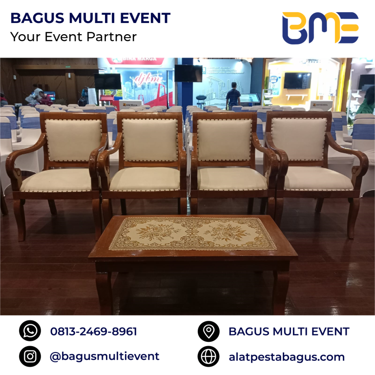 sewa meja vip kayu dan taplak jakarta bagus multi event