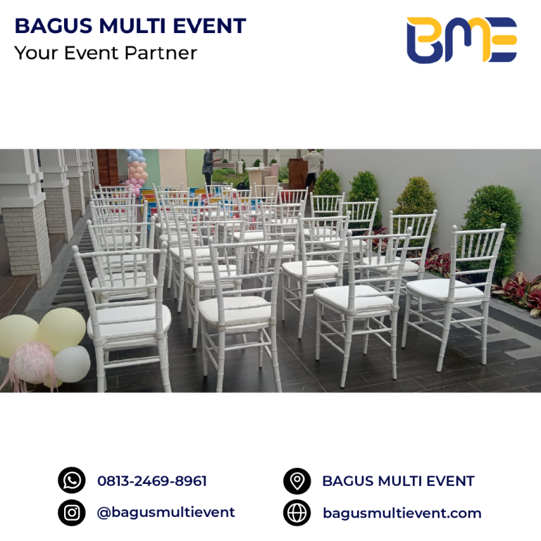 sewa kursi tiffany putih jakarta bagus multi event