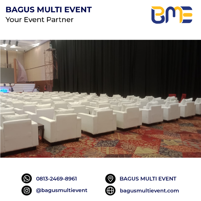 sewa alat pesta sofa vip putih single double triple jakarta bagus multi event