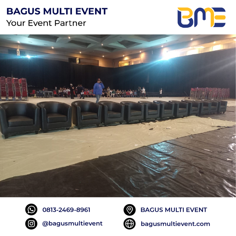 sewa sofa oval hitam jakarta bagus multi event