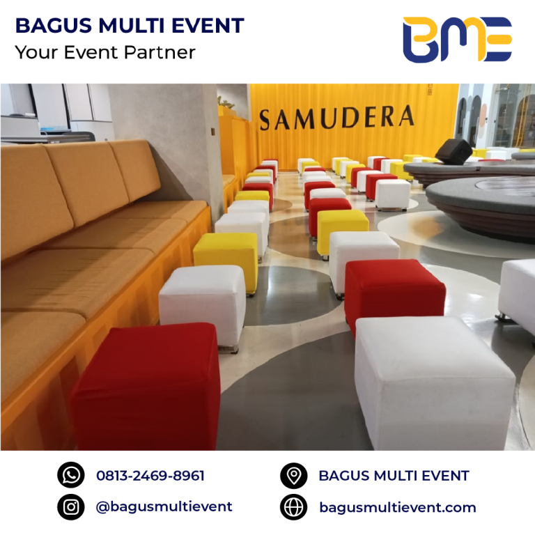 sewa kursi puff putih merah kuning single double jakarta bagus multi event