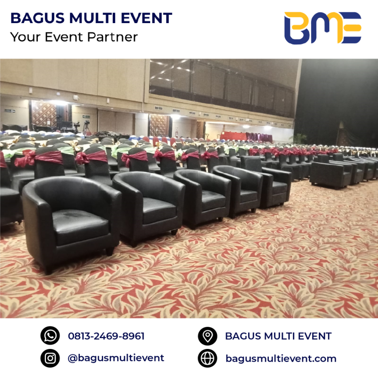 sewa sofa oval hitam jakarta bagus multi event