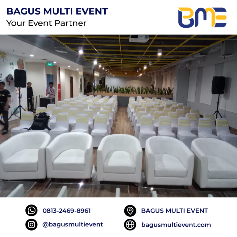 sewa sofa oval putih jakarta bagus multi event