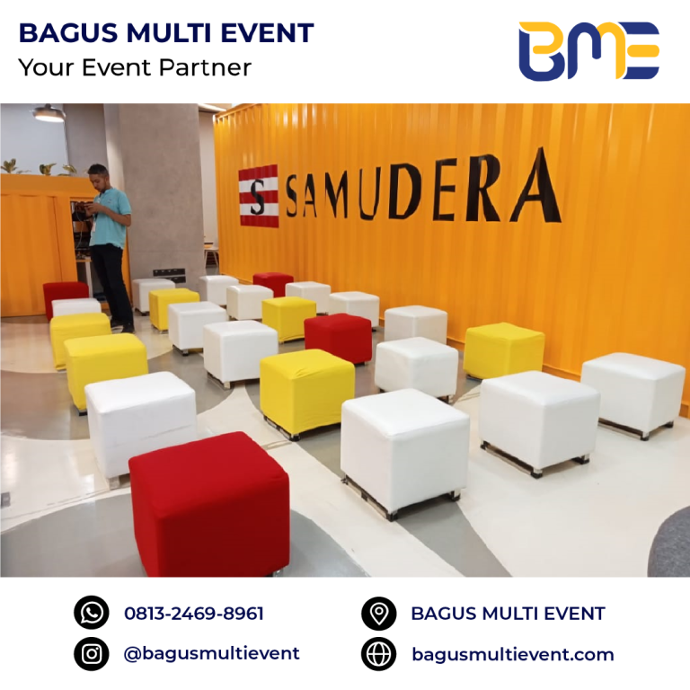 sewa kursi puff putih merah kuning single double jakarta bagus multi event