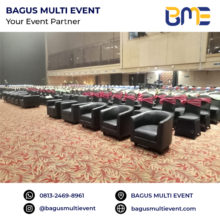 sewa sofa oval hitam jakarta bagus multi event